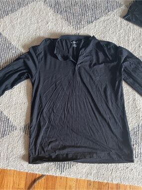 Men's Black Henley Shirt